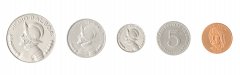 Panama 1 Centesimo - ½ Balboa 5 Pieces Coin Set, 1993, KM #12a-124, Mint, In Acrylic Holder
