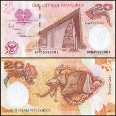 Papua New Guinea 20 Kina Banknote, 2008, P-36, UNC