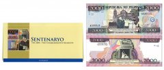 Philippines 2,000 Piso Banknote, 2001, P-189c, UNC, Commemorative, Folder