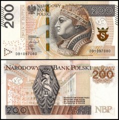 Poland 200 Zlotych Banknote, 2021, P-189b, UNC