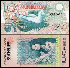 Seychelles 10 Rupees Banknote, 1983 ND, P-28, UNC