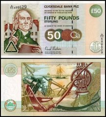 Scotland - Clydesdale Bank PLC 50 Pounds Banknote, 2006, P-225c, UNC