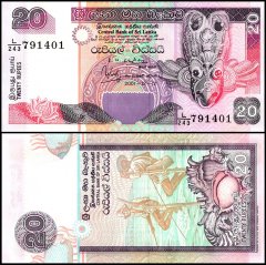 Sri Lanka 20 Rupees Banknote, 2001, P-109b, UNC