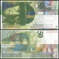 Switzerland 50 Francs Banknote, 2012, P-71e.1, UNC