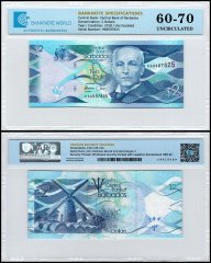 Barbados 2 Dollars Banknote, 2018, P-73d, UNC, TAP 60-70 Authenticated