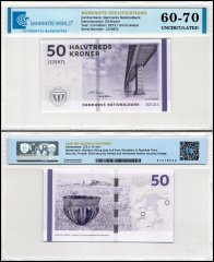 Denmark 50 Kroner Banknote, 2013, P-65f.4, UNC, TAP 60-70 Authenticated