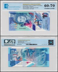 East Caribbean States 10 Dollars Banknote, 2019 ND, P-57, UNC, Polymer, TAP 60-70 Authenticated