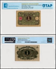 Germany 1 Mark Banknote, 1920, P-58, Used, TAP Authenticated