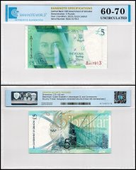 Gibraltar 5 Pounds Banknote, 2020, P-42, UNC, TAP 60-70 Authenticated