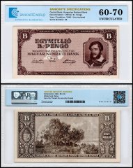 Hungary 1 Million B.- Pengo Banknote, 1946, P-134, UNC, TAP 60-70 Authenticated