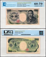 Japan 1,000 Yen Banknote, 2001 ND, P-100e, UNC, TAP 60-70 Authenticated