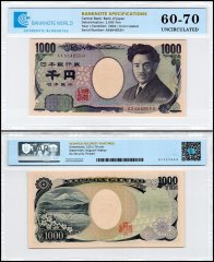 Japan 1,000 Yen Banknote, 2004 ND, P-104b, UNC, TAP 60-70 Authenticated