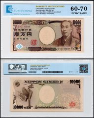 Japan 10,000 Yen Banknote, 2004 ND, P-106d, UNC, TAP 60-70 Authenticated