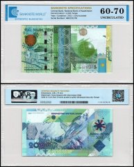Kazakhstan 2,000 Tenge Banknote, 2011, P-36a, UNC, Commemorative, TAP 60-70 Authenticated