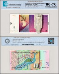 Macedonia 10 Denari Banknote, 1996, P-14a, UNC, TAP 60-70 Authenticated