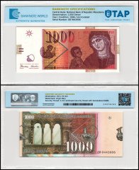 Macedonia 1,000 Denari Banknote, 1996, P-18, UNC, TAP Authenticated