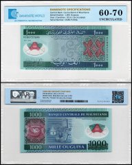 Mauritania 1,000 Ouguiya Banknote, 2014, P-19, UNC, Polymer, TAP 60-70 Authenticated