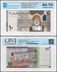 Oman 10 Rials Banknote, 2020 (AH1441), P-53, UNC, TAP 60-70 Authenticated