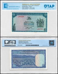 Rhodesia 1 Dollar Banknote, 1979, P-38, Used, TAP Authenticated