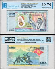 Sri Lanka 1,000 Rupees Banknote, 2009, P-122a, UNC, Commemorative, TAP 60-70 Authenticated