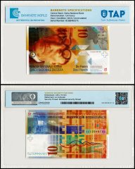 Switzerland 10 Francs Banknote, 2010, P-67d.1, UNC, TAP Authenticated