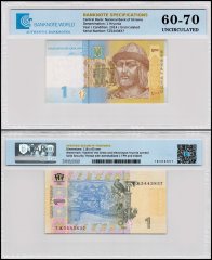 Ukraine 1 Hryvnia Banknote, 2014, P-116Ac, UNC, TAP 60-70 Authenticated