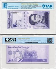 Venezuela 10 Bolivar Digital (Digitales) Banknote, 2021, P-116z, UNC, Replacement - 10 Million Soberano, TAP Authenticated