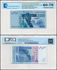 West African States - Burkina Faso 2,000 Francs Banknote, 2020, P-316Ct, UNC, TAP 60-70 Authenticated