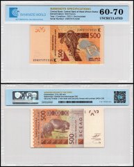 West African States - Senegal 500 Francs Banknote, 2023, P-719Kl, UNC, TAP 60-70 Authenticated