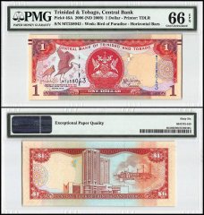 Trinidad & Tobago 1 Dollar, 2006, P-46a, PMG 66