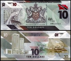 Trinidad & Tobago 10 Dollars Banknote, 2020, P-62, UNC, Polymer