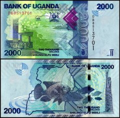 Uganda 2,000 Shillings Banknote, 2021, P-50f, UNC