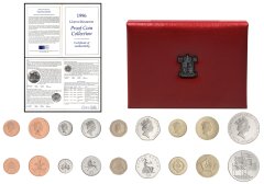 United Kingdom Collection - Royal Mint 1 Penny - 5 Pounds 9 Pieces Proof Coin Set, 1996, KM #935a-974, Mint, Red Deluxe Album, w/ COA