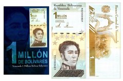 The History of 1 Million Banknotes, Venezuela 1 Million Bolivar Soberano Banknote, 2020, P-114a.1b, UNC, Folder (Vertical) - Card w/COA