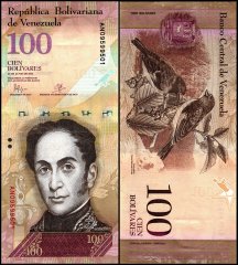 Venezuela 100 Bolivar Fuerte Banknote, 2015, P-93i, UNC