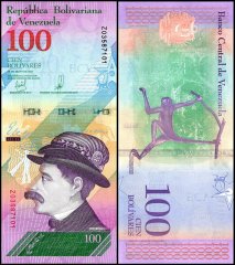 Venezuela 100 Bolivar Soberano Banknote, 2018, P-106a.3z, UNC, Replacement