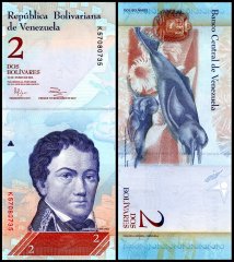 Venezuela 2 Bolivar Fuerte Banknote, 2012, P-88d, UNC