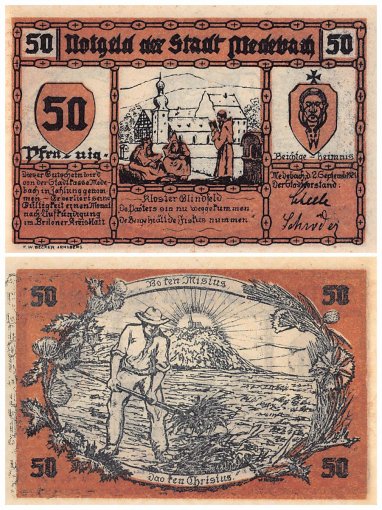 Medebach 50 Pfennig - 1 Mark 3 Pieces Notgeld Set, 1921, Mehl #875, UNC