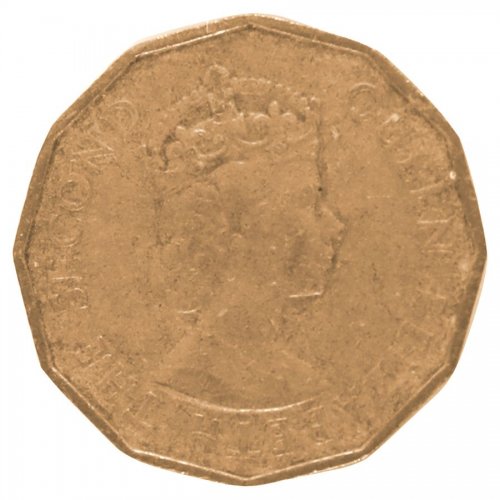 Fiji 3 Pence Coin, 1958, KM #22, XF-Extremely Fine, Queen Elizabeth II, Hut