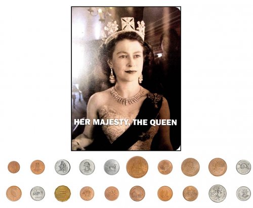 World Queen Elizabeth II, 20 Pieces Coin Set