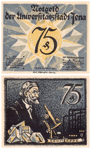 Jena 10-75 Pfennig 8 Pieces Notgeld Set, 1921, Mehl # 656.2, UNC