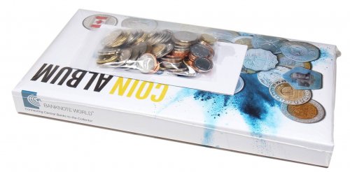 Banknote World Coin Collecting Album w/ 100 Pieces Coin Set, 180