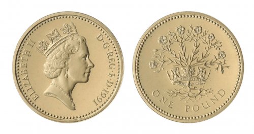 United Kingdom Collection - Royal Mint 1 Penny - 1 Pound 7 Pieces Proof Coin Set, 1991, KM #935-946, Mint, Album