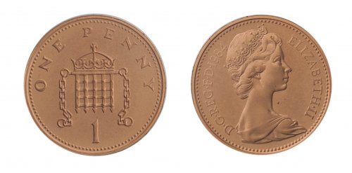 United Kingdom Collection - Royal Mint 1/2 Penny - 1 Pound 8 Pieces Proof Coin Set, 1984, KM #926-934, Mint, Album