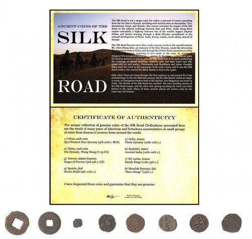 Ancient Coins of the Silk Road: 8 Coin Boxed Collection, w/ COA