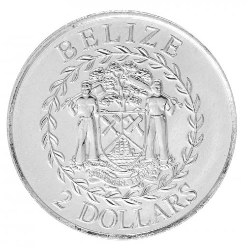 Belize 2 Dollars Coin, 2011, KM #139, Mint, 30th Anniversary of Independence
