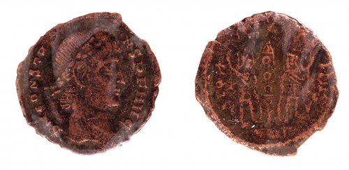 Constantine Dynasty, Roman Bronze Coin Mini w/ COA