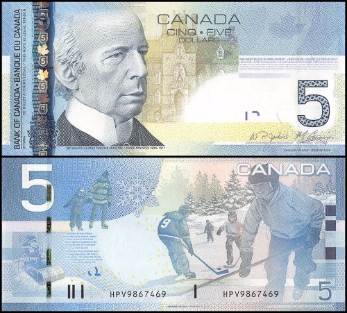 Canada 5 Dollars Banknote, 2010, P-101Ad, UNC