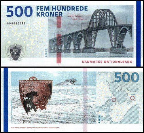 Denmark 500 Kroner Banknote, 2019, P-68f.1, UNC