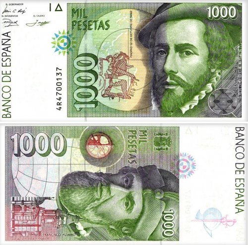 Europe: Five Pre-Euro Banknotes (Billfold), w/ COA